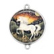 Connecteur Cabochon Argent - cheval