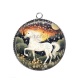 Pendentif Cabochon Argent - cheval