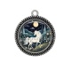 Pendentif Cabochon Argent - cheval