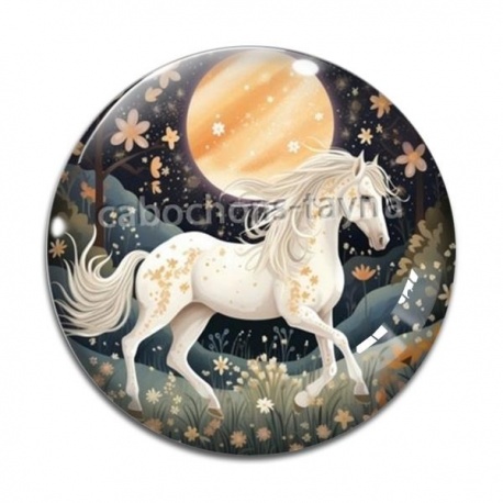 Cabochon Verre - cheval