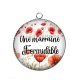 Pendentif Cabochon Argent - une marraine formidable