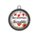 Pendentif Cabochon Argent - une marraine formidable
