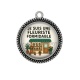 Pendentif Cabochon Argent - je suis une fleuriste formidable