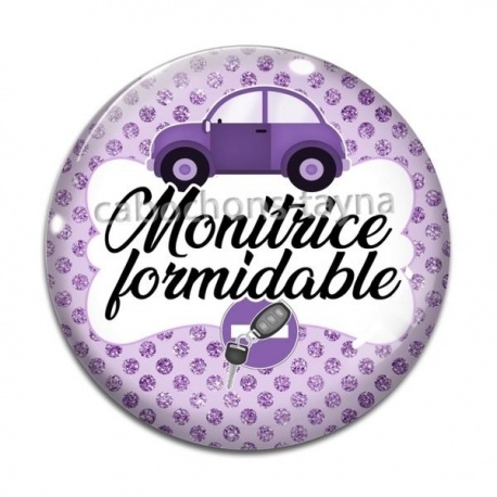 Cabochon Verre - monitrice formidable