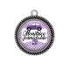 Pendentif Cabochon Argent - monitrice formidable