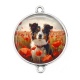 Connecteur Cabochon Argent - chien