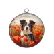 Pendentif Cabochon Argent - chien