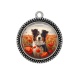 Pendentif Cabochon Argent - chien