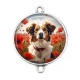 Connecteur Cabochon Argent - chien