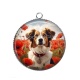 Pendentif Cabochon Argent - chien