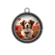 Pendentif Cabochon Argent - chien
