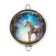 Connecteur Cabochon Argent - cheval