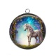 Pendentif Cabochon Argent - cheval