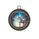 Pendentif Cabochon Argent - cheval