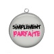 Pendentif Cabochon Argent - simplement parfaite