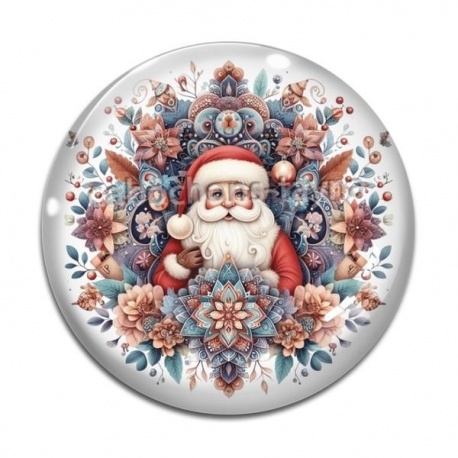 Cabochon Verre - papa noël