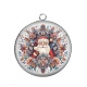 Pendentif Cabochon Argent - papa noël
