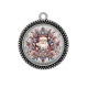 Pendentif Cabochon Argent - papa noël