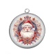 Pendentif Cabochon Argent - papa noël