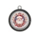 Pendentif Cabochon Argent - papa noël