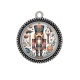 Pendentif Cabochon Argent - casse noisette