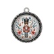 Pendentif Cabochon Argent - casse noisette