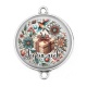 Connecteur Cabochon Argent - joyeux noël
