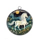 Pendentif Cabochon Argent - cheval