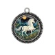 Pendentif Cabochon Argent - cheval