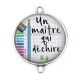Connecteur Cabochon Argent - un maître qui déchire