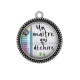 Pendentif Cabochon Argent - un maître qui déchire