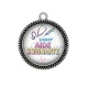 Pendentif Cabochon Argent - super aide soignante