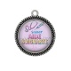 Pendentif Cabochon Argent - super aide soignante