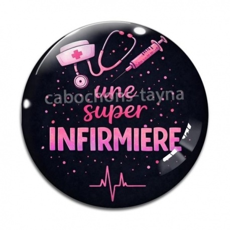 Cabochon Verre - une super infirmière
