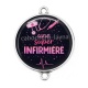 Connecteur Cabochon Argent - une super infirmière