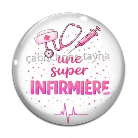 Cabochon Verre - une super infirmière