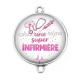 Connecteur Cabochon Argent - une super infirmière