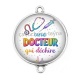 Connecteur Cabochon Argent - une docteur qui déchire