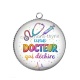 Pendentif Cabochon Argent - une docteur qui déchire