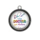 Pendentif Cabochon Argent - une docteur qui déchire