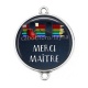 Connecteur Cabochon Argent - merci maître