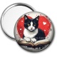 Miroir de poche - chat livre