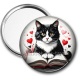 Miroir de poche - chat livre