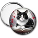 Miroir de poche -  chat livre