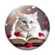 Cabochon Verre -  chat livre