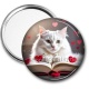 Miroir de poche -  chat livre