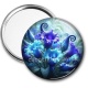 Miroir de poche - fleur exotique