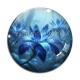 Cabochon Verre - fleur exotique