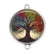 Connecteur Cabochon Argent - arbre de vie