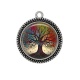Pendentif Cabochon Argent - arbre de vie